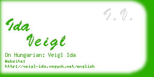 ida veigl business card